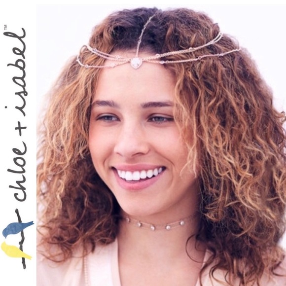 JEN Atkin x Chloe + Isabel Crystal Headpiece ROSE GOLD c+i - Picture 3 of 5